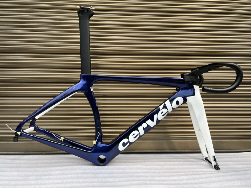 Cervelo 新しい S5 カーボン ロード自転車フレーム ブルーとホワイト